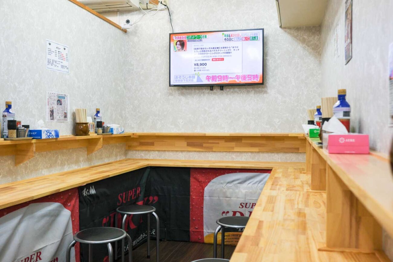 とりあたまの店内カウンター席